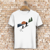 Skilanglauf T-Shirt – Spuren im Schnee
