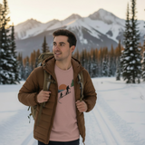 Skilanglauf T-Shirt – Spuren im Schnee