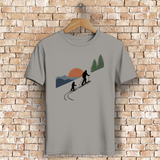 Skilanglauf T-Shirt – Spuren im Schnee