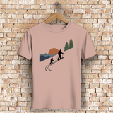Skilanglauf T-Shirt – Spuren im Schnee