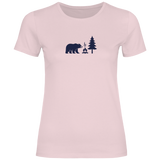 Damen T-Shirt – Bär am Lagerfeuer