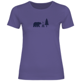Damen T-Shirt – Bär am Lagerfeuer