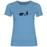 Damen T-Shirt – Bär am Lagerfeuer