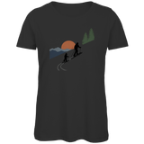 Damen T-Shirt Skilanglauf – Spuren im Schnee