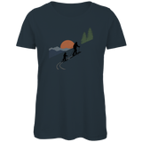 Damen T-Shirt Skilanglauf – Spuren im Schnee