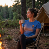 Damen T-Shirt Sunset Camper – Waldidylle