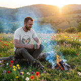 Lagerfeuer Kreis T-Shirt – Wildblumen Edition | Bio Herren