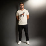 Wolf Frühling T-Shirt – Wildblumen Silhouette | Bio Herren